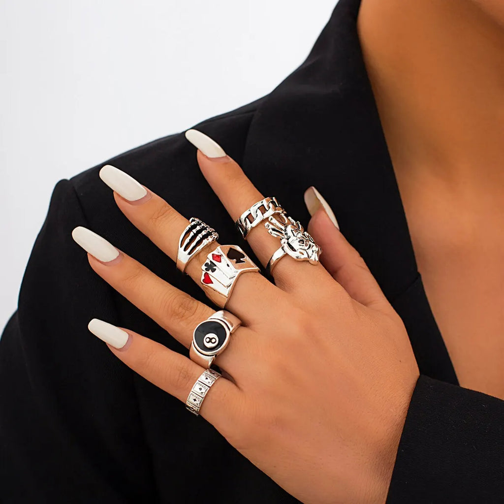 Gothic Vintage Steampunk Halloween Skull Rings