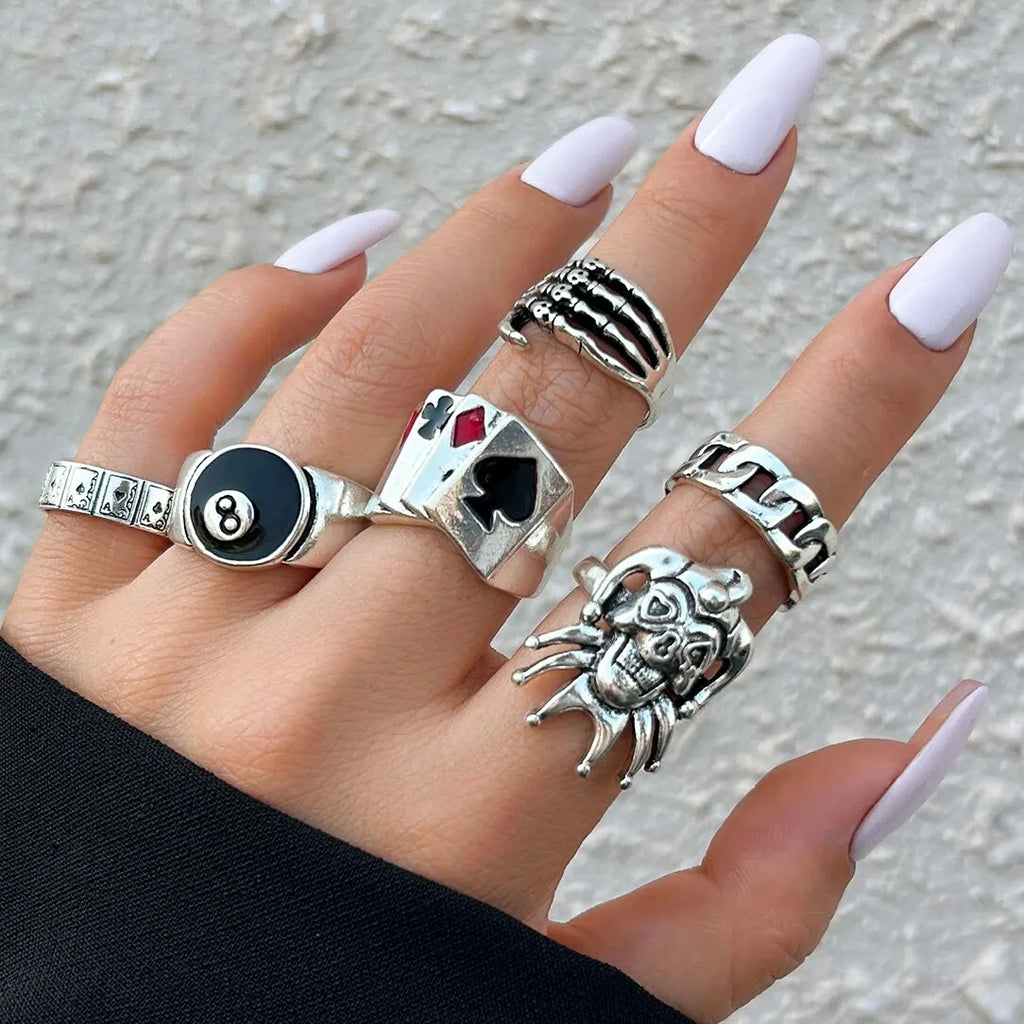 Gothic Vintage Steampunk Halloween Skull Rings