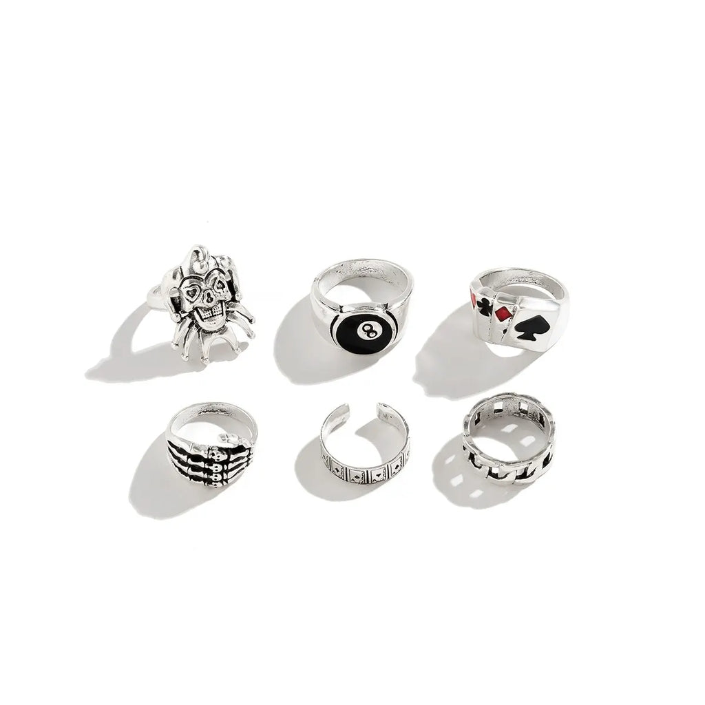 Gothic Vintage Steampunk Halloween Skull Rings