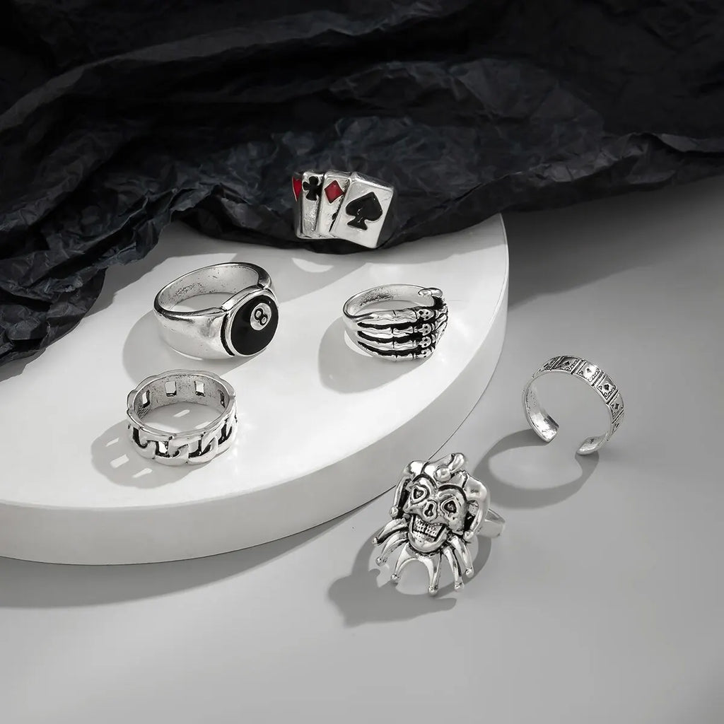 Gothic Vintage Steampunk Halloween Skull Rings