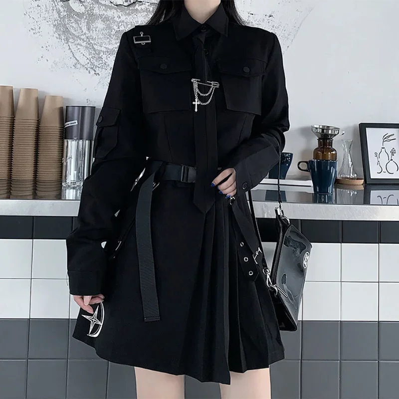 Harajuku Two-Piece Skirt Long Sleeve