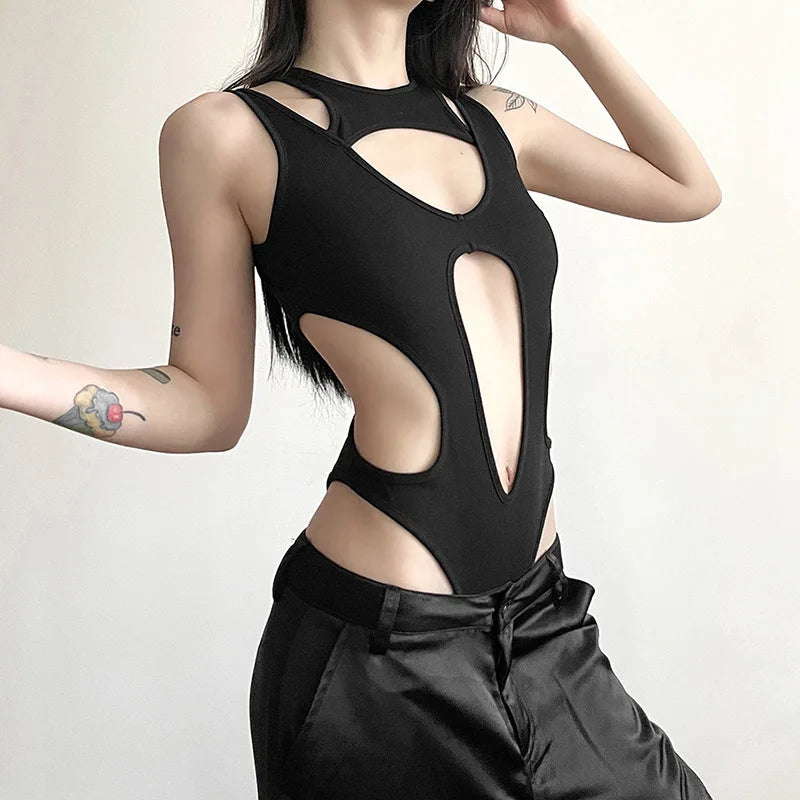 Punk Gothic Neo-Gothic Steampunk Victorian Crop Top Y2K Bodysuit