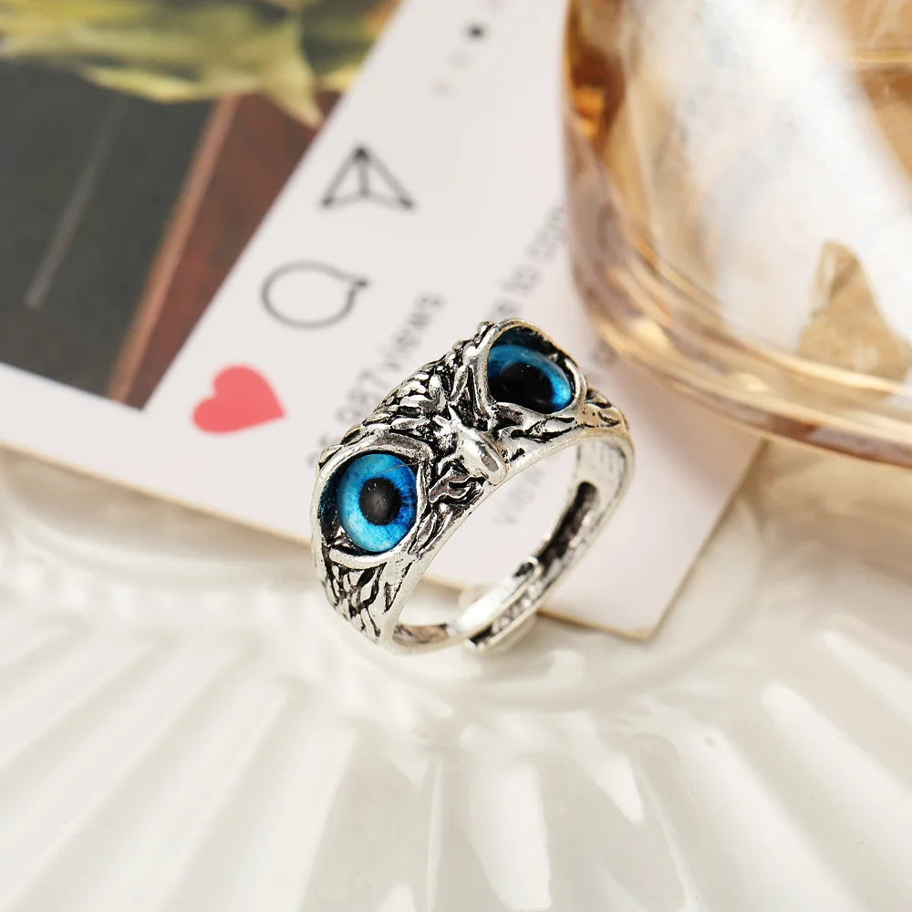 Punk Gothic Vintage Steampunk Ring Owl