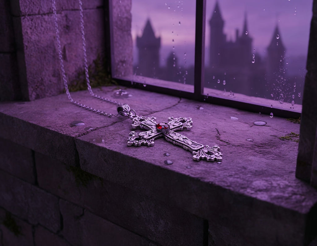 One Piece Gothic Cross Necklace