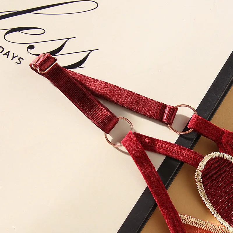 Sexy Lingerie Embroidery Thong Underwear