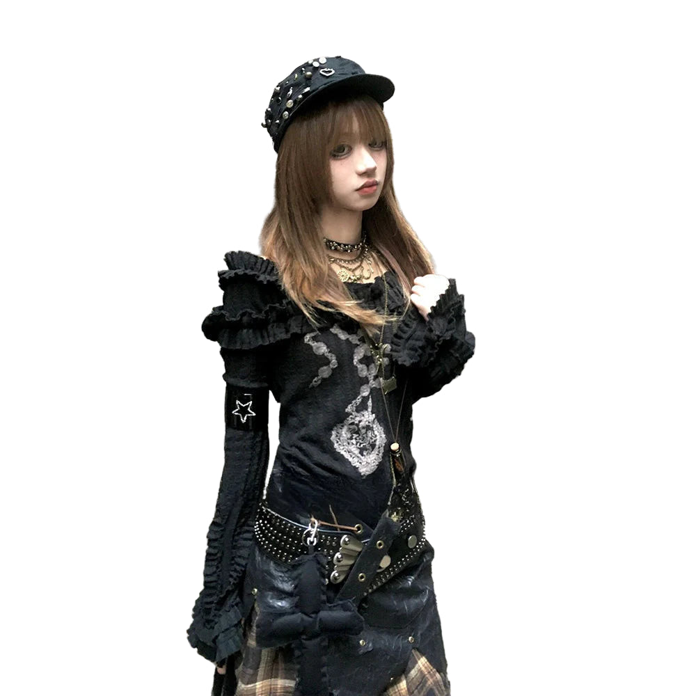 Steampunk Goothic Vintage Sweater Retro Long Sleeve