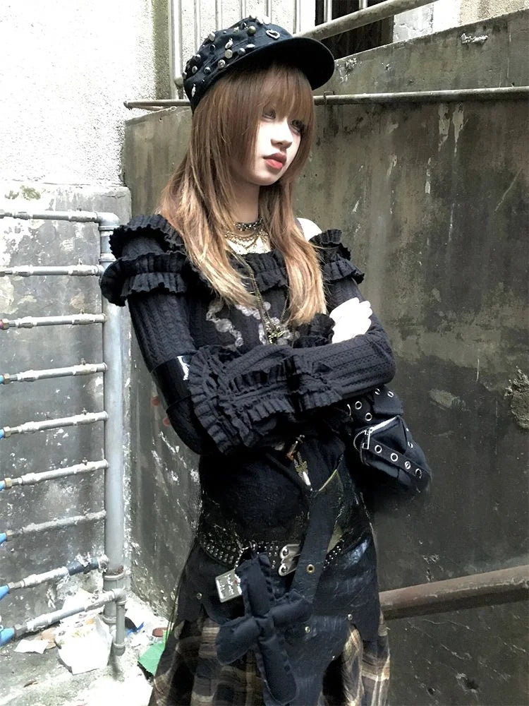 Steampunk Goothic Vintage Sweater Retro Long Sleeve