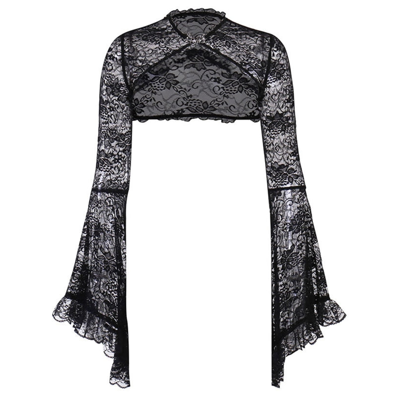 steampunk gothic lace crop top
