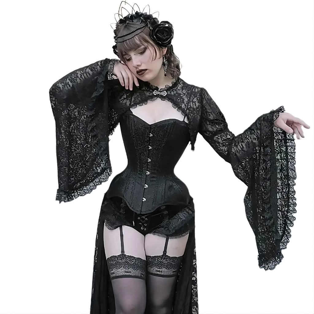 steampunk gothic lace crop top
