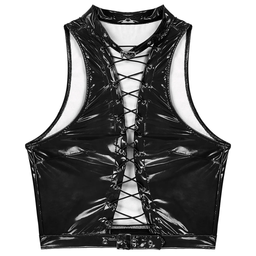 Steampunk Gothic Neo-Gothic Punk Vintage Corset Crop Top Leather