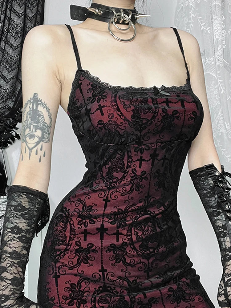 Steampunk Gothic Neo-Gothic Punk Vintage Dress Lace Sleeveless