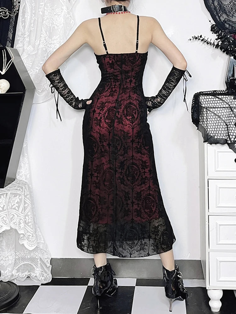 Steampunk Gothic Neo-Gothic Punk Vintage Dress Lace Sleeveless