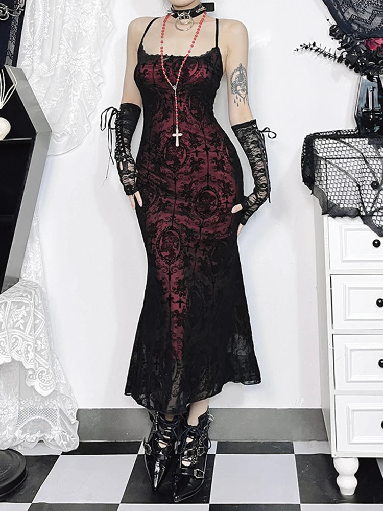 Steampunk Gothic Neo-Gothic Punk Vintage Dress Lace Sleeveless