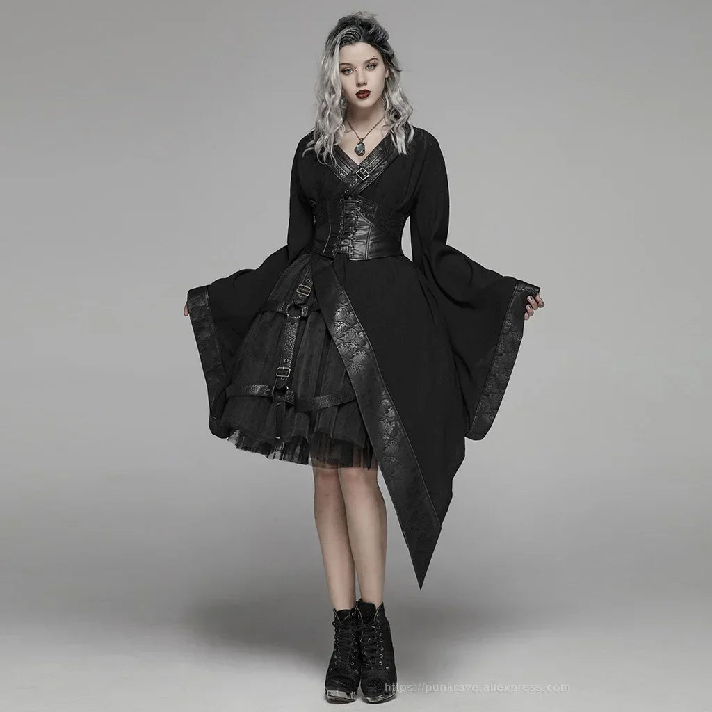 Steampunk Gothic Neo-Gothic Punk Vintage Japanese Kimono Dress