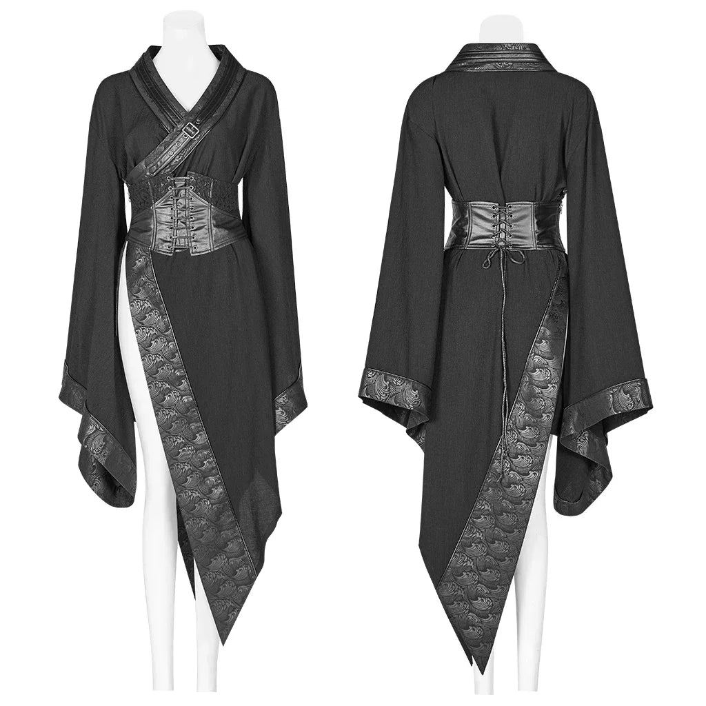 Steampunk Gothic Neo-Gothic Punk Vintage Japanese Kimono Dress