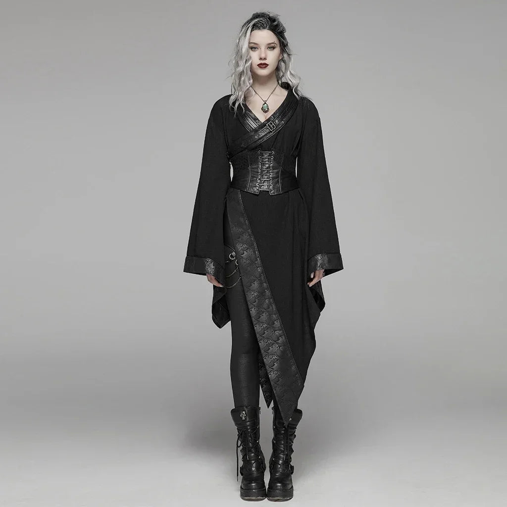 Steampunk Gothic Neo-Gothic Punk Vintage Japanese Kimono Dress