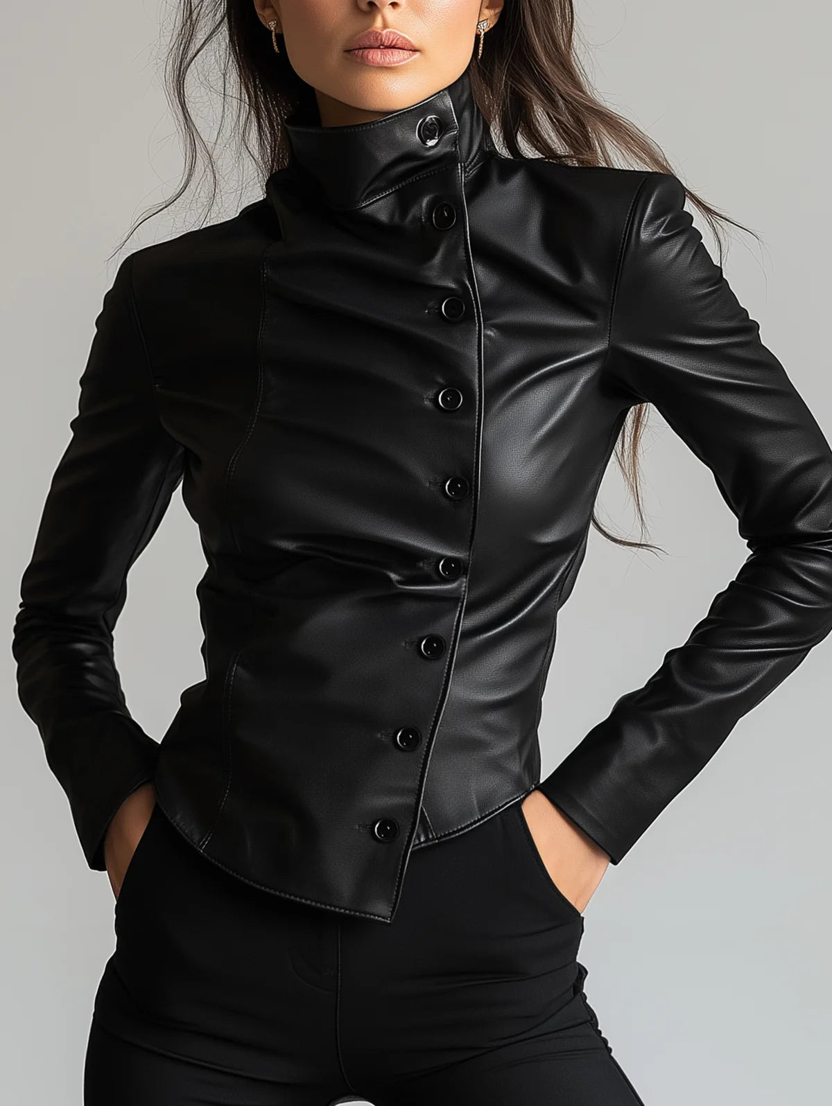 Steampunk Gothic Neo-Gothic Punk Vintage Leather Long Sleeve Jacket