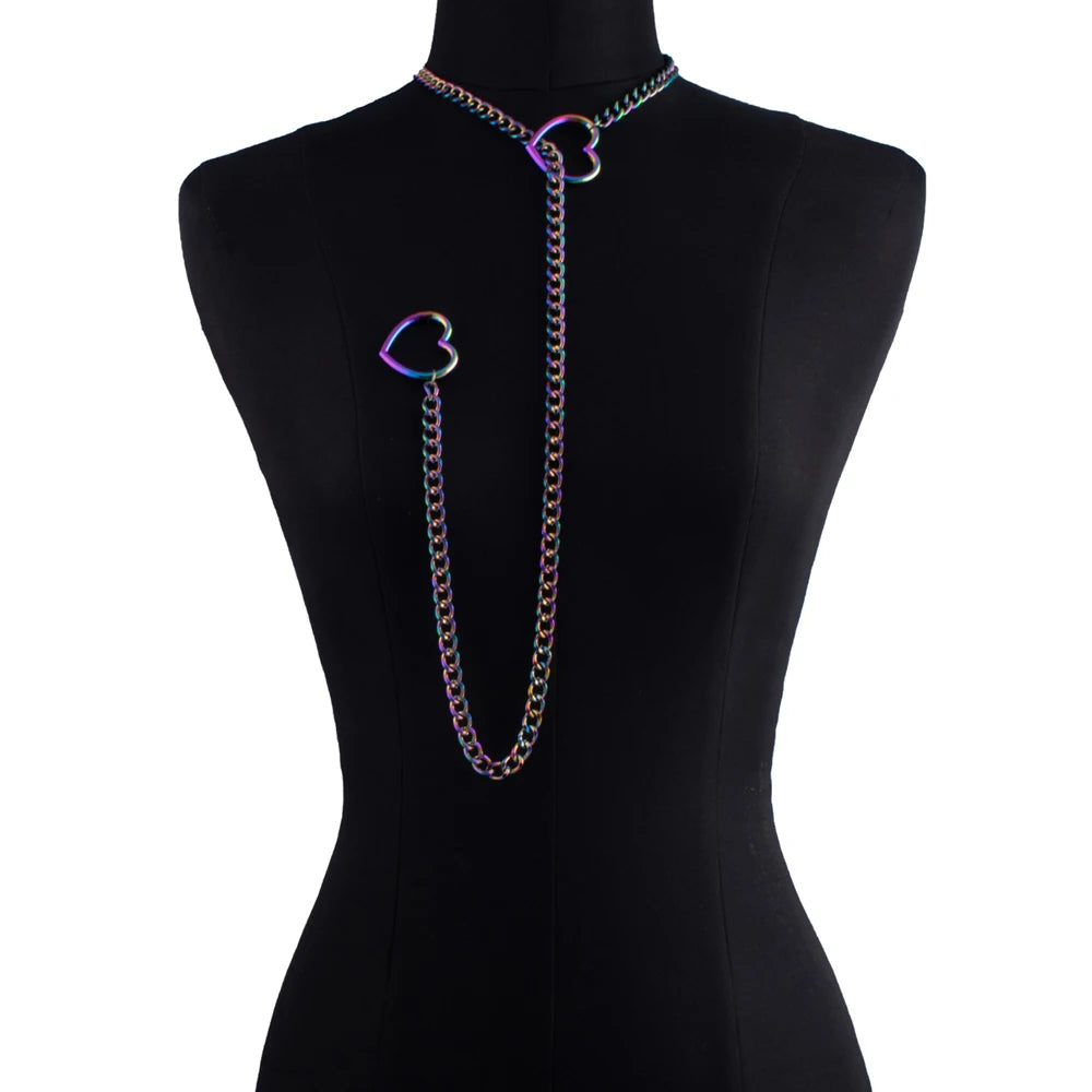 Steampunk Gothic Neo-Gothic Punk Vintage Piercing Necklace Heart