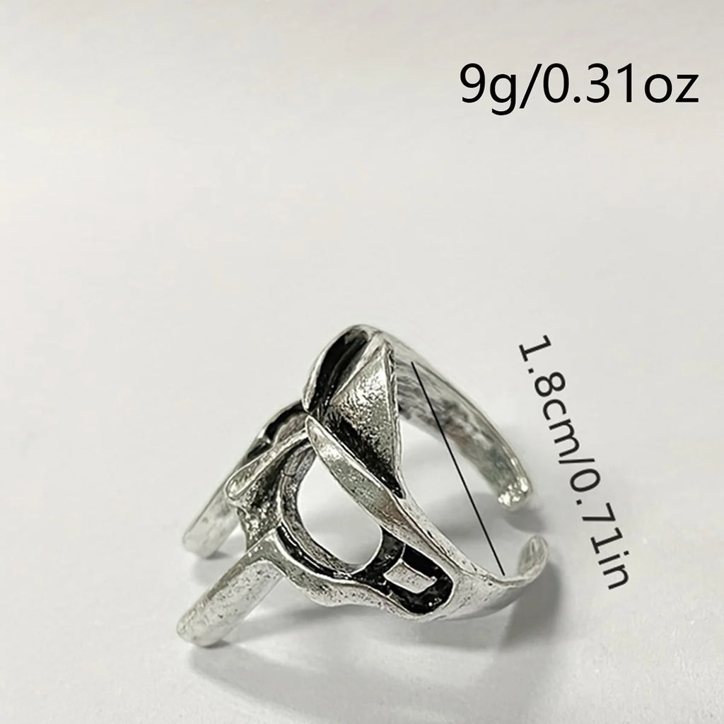 Steampunk Gothic Neo-Gothic Punk Vintage Ring Egyptian Silver