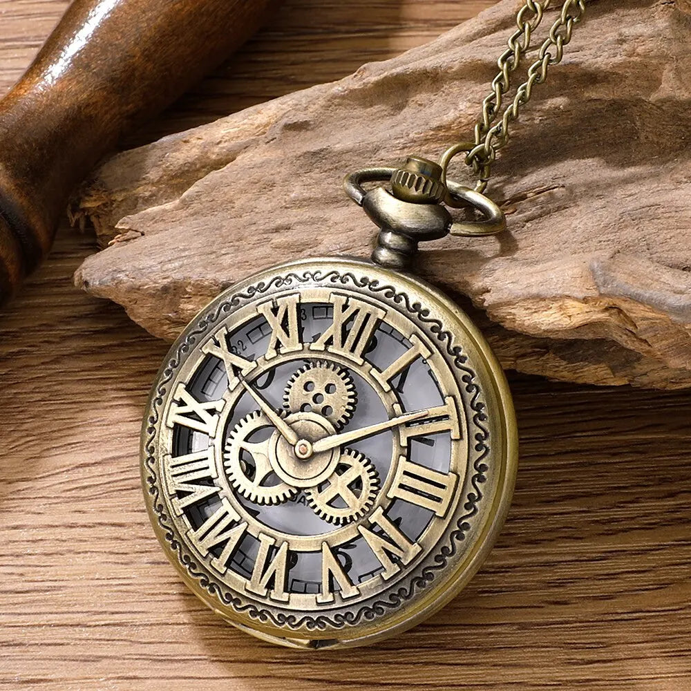 Steampunk Gothic Neo-Gothic Punk Vintage Rock Retro Pocket Watch Pendant Steampunk Watch Gear Bronze