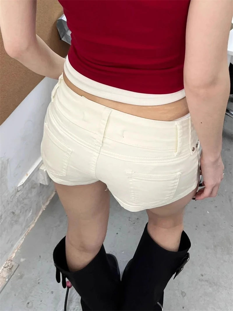 Steampunk Gothic Neo-Gothic Punk Vintage Shorts Denim Y2K Harajuku