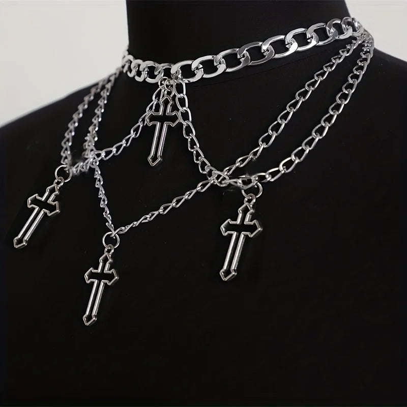 Steampunk Gothic Neo-Gothic Punk Vintage Unisex Necklace Cross