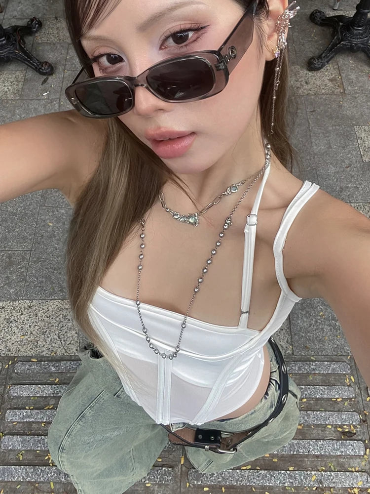 Two Pieces Steampunk Gothic Party Crop Top